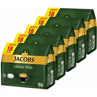 JACOBS KAFFEEPADS Crema PADS, Klassisch, Samtiger & Weicher Geschmack 90 PADS