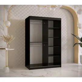 abiks möbel Schwebetürenschrank RAMIRO 120 x 200 x 62 cm Schwarz