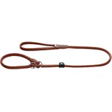 Hunter Retriever-Leine Round & Soft Canadian UP, Cognac, weiches Leder, Handschlaufe, Stoppring, rundgelegt, nachhaltig, Made in Germany, Größe: 10/120