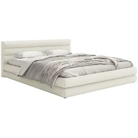 Selsey Polsterbett mit Bettkasten – creme ¦ Maße (cm): B: 200 H: 90