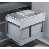 HAILO Mülleimer Küche, Einbau ab 60cm Schrank, Ausfahrautomatik - Grau