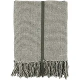 Chic Antique Aix Plaid aus Garnüberschuss, Streifen, 150 x 130 cm oliv
