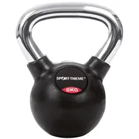 Sport-Thieme Kettlebell Gummiert mit glattem Chrom-Griff Gewichtheben Unisex Sport-Thieme