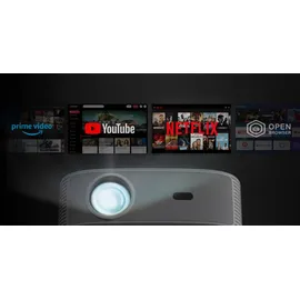 MAXXO LED800, 700 ANSI Lumen, Native Full HD 1080P, Unterstützung 4K, 5000:1, Autofokus, 5G WiFi, Bluetooth, Dolby Audio, zertifiziertes Netflix, YouTube, Prime Video, Linux (Anthrazit)