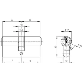 wilka schließtechnik gmbh Profilzylinder 1463 40/65 mm