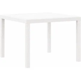 vidaXL Garten Essgruppe 3 pcs Weiß Polt Rattan - Weiß