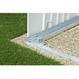Biohort Bodenrahmen für MiniGarage 140 x 198 x 4 cm Silber