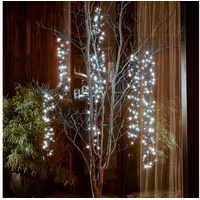 MARELIDA LED Lichterkette Kaskade Baumbeleuchtung 6 Stränge kaltweiß funkelnd