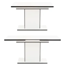 Hela Essgruppe HELA "Ariana, Esstisch mit 6 Stühlen, ausziehbarer Küchentisch", grau (weiß, bezug waterfree hellgrau, hellgrau, schwarz), Einlegeplatte, Bezug Webstoff waterfree, Sitzmöbel-Sets, Essgruppe, Tisch 120-160cm, 6 Stühle mit hoher Belastbarkeit,