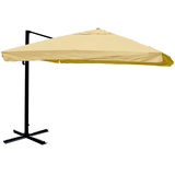 Mendler Gastronomie-Ampelschirm HWC-A96 Flap 300 x 400 cm beige ohne Ständer drehbar