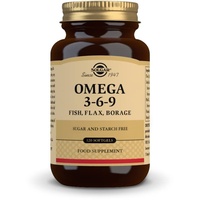 SOLGAR® OMEGA 3-6-9 | ausgewogenes Verhältnis von Omega-3-, 6- und 9-Fettsäuren aus Leinsamen-, Borretsch- und Fischöl | 120 Softgel-Kapseln für 40 Tage