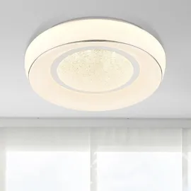 ETC Shop LED Kristall Decken Leuchte 1 rund weiß
