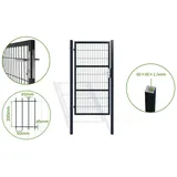 casanoov Gartentor 106 x 186 cm Grau/Metall