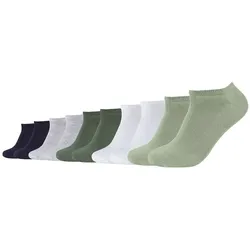 10er Pack s.Oliver Essentials Gekämmte Baumwolle Sneakersocken 7212 - swamp 35-38