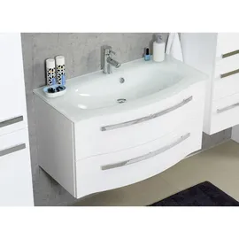 Pelipal Waschtischunterschrank 2 Auszüge 90 x 48,2 x 48,1 cm Weiß hochglänzend