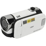 D90 HD 1080P 16MP Digital Kamera, 2,4-Zoll-Videorecorder-Nachtsicht Kamera-Camcorder, 16X Zoom Füll Licht mit USB-Anschluss für Standard-Speicher Karte (White)