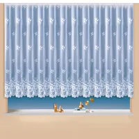WECKBRODT Gardine Verona (1 St), Kräuselband, halbtransparent, Jacquard, Jacquard, strukturiert, Allover,floral,halbtransparent,Bordüre, Store weiß 300 cm x 100 cm