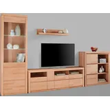 Home Affaire Wohnwand Silkeborg, (Set, 4-St), teilmassives Holz braun
