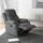 Homcom Relaxsessel Fernsehsessel mit Liegefunktion Polyester 88 x 102 x 93 cm Grau mit Kissen