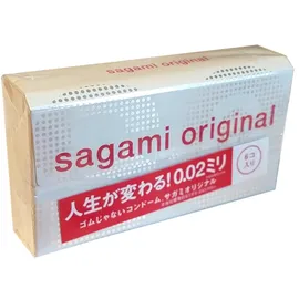Sagami Original 0.02 latexfrei 6 Kondome - Japan Import - japanische Kondome