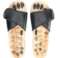 Hausschuhe zur Massage der Füße, Akupunktur-Sandalen aus Kieselstein, Füße Relax Schuhe, Entspannungsmatte, Reflexzonenmassage-Werkzeuge, Gesundheitswesen (43-44)