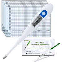 One+Step Basal Thermometer mit 5 Zykluskalendern und 20 One+Step Ovulationstests I Vorteilspack für den Kinderwunsch