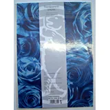 Transparentpapier "Rosen mittelblau", 5 Blatt, 115g/qm, DIN A4