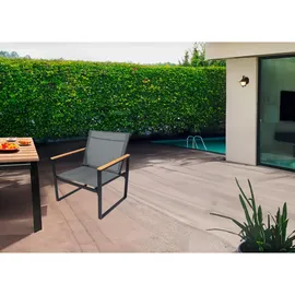 VCM Gartenstuhl Volasi 2-tlg. Gartenstuhl 54 x 65 x 83 cm anthrazit 2 St.