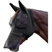 Waldhausen Fliegenmaske Puck mit Nasenschutz Pony Schwarz