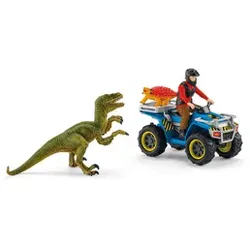Schleich - Flucht auf Quad vor Velociraptor - Dinosaurs