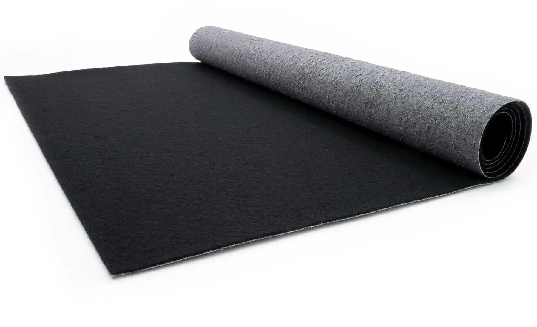 Läufer "PODIUM", schwarz, B:200cm H:2,6mm L:1800cm, Polypropylen (PP), PRIMAFLOR-IDEEN IN TEXTIL, Teppiche, Breite 200 cm, Nadelfilz, Uni-Farben, ideal für Veranstaltungen