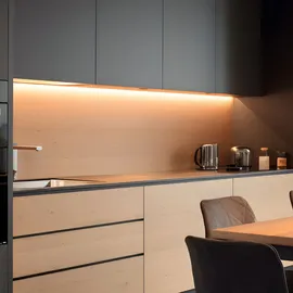 GLOBO Unterbaulampe Unterbauleuchte Küchenlampe, Kunststoff opal weiß, Strahlwassergeschützt,1x 18W 1500Lm 4000K neutralweiß, L 63,2 cm