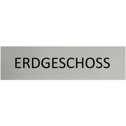CombiCraft Aluminium Türschild Erdgeschoss 165x45mm mit 3M-Tape