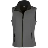 Result Core Damen 2-Lagen Softshell Gilet Printable Bodywarmer R232F, charcoal/black XS