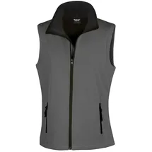 Result Core Damen 2-Lagen Softshell Gilet Printable Bodywarmer R232F, charcoal/black XS