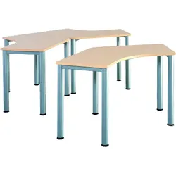 Freiformtische Set aus 3 Tischen "Bumerang"