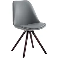 CLP Esszimmerstuhl Laval Rund Kunstleder cappuccino/grau