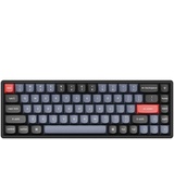 Keychron K6 Pro, schwarz/blaugrau, LEDs RGB, hot-swap, Keychron K Pro RED, USB/Bluetooth, DE (K6P-J1-DE)