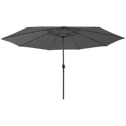 vidaXL Sonnenschirm mit LED-Beleuchtung 400 cm Anthrazit