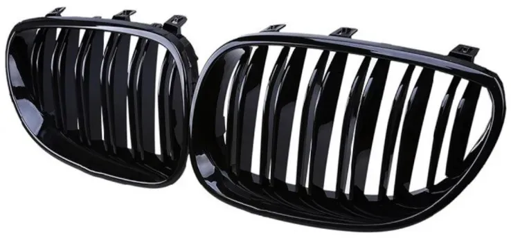 Doppelnieren-Kühlergrills für BMW 5er (E60/E61) M5 2003–2011, Schwarz Hochglanzlack