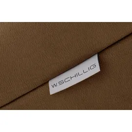 W.Schillig 2-Sitzer "finn", braun (chocolate s37), B:210cm H:71cm T:106cm, Flachgewebe S22 (100% Polyester);Stoff S37 (100% Polyester);Longlife Xtra-Leder Z59: Glattleder mit modischer Prägung.