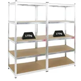 Proregal Mega Deal 2x Schwerlastregal Ragnar HxBxT 180 x 90 x 60 cm Fachlast 175 kg Verzinkt