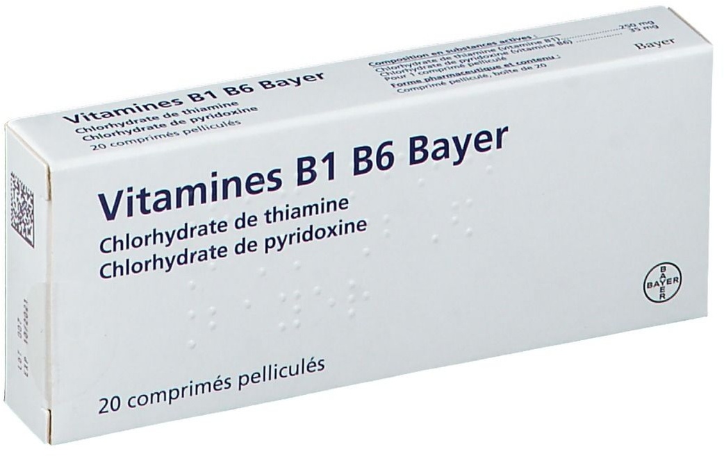 Vitamine B1 B6 Bayer 20 pc(s) comprimé(s)