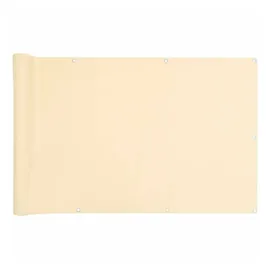 vidaXL Balkon-Sichtschutz 600 x 90 cm Creme PVC