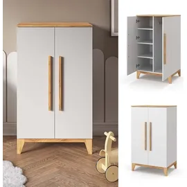 VitaliSpa Kinderkleiderschrank Malia 70 x 120 cm Eiche weiß