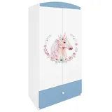 raumhirsch furniture Kleiderschrank 90 x 175 x 52 cm Blau