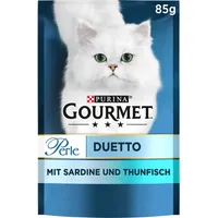 Purina Gourmet Perle Duetto Katzenfutter nass, mit Sardinen und