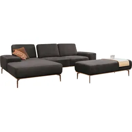 W.Schillig Eckcouch Leder 3-Sitzer Braun