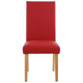 Home Affaire 4-Fußstuhl stuhlparade (Set), 2 St., Kunstleder, rot (dunkelrot, honigfarben), B:42cm H:101cm T:61cm, Stühle