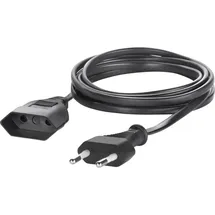 Sygonix SY-5042686 Strom Verlängerungskabel Schwarz 5.00 m H03VVH2-F 2X 0,75 mm2